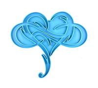 Stampo in resina a forma di cuore Stampi in silicone stereo per San Valentino Casting epossidico per montaggio a parete Decorazione Cuore Stampo per resina epossidica