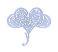 Stampo in resina a forma di cuore Stampi in silicone stereo per San Valentino Casting epossidico per montaggio a parete Decorazione da parete