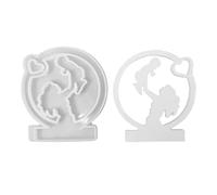 Stampo in resina a forma di mamma e bambino, in silicone per resina epossidica, design per sollevare bambini, candelabro, materiale flessibile durevole, decorazione centrotavola fai da te e statuetta