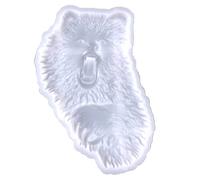 Stampo in resina a forma di testa di orso, stampi in silicone semi-stereoscopico, colata epossidica, per montaggio a parete, decorazione per ciondoli in silicone per la creazione di gioielli
