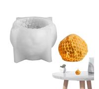Stampo in resina a pettine a forma di miele, stampo in silicone 3D per candele, stampo cilindrico per sapone, decorazione per la casa a rilascio rapido in resina animale per cioccolato
