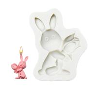 Stampo in resina di coniglio 3D, stampi in gelatina di coniglio 3D - Stampo per cioccolato pasquale fondente resistente alle temperature,Stampi per arte in silicone per topper per torta, stam
