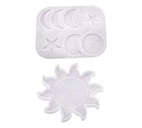 Stampo in resina epossidica a forma di luna per ciondolo a forma di sole, in silicone, fatto a mano, accessorio decorativo per la casa