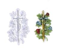 Stampo in resina epossidica, a forma di vite di rosa, a spada, in silicone flessibile, stampi per accessori da ufficio, stampo versatile per la creazione di gioielli, ciondoli