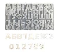 Stampo in resina facile da usare, facile da pulire, stampo in silicone per gioielli, alfabeti russi, a forma di numero, per appassionati di artigianato in silicone