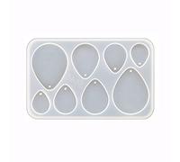 Stampo in resina per ciondoli Stampi per gioielli multi-forme con fori Accessori per la produzione a mano Silicone per orecchini Orecchini in silicone Stampi per resina