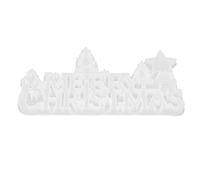 Stampo in resina siliconica natalizia riutilizzabile, facile da pulire, materiale sicuro, stampi per lettere 3D per decorazioni natalizie e artigianato fai da te