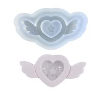 Stampo in resina siliconica Star-Wings Stampo per colata in resina epossidica per creazione di gioielli artigianali ciondolo fai da te portachiavi ornamento ciondolo in resina Stampo per ciondolo a