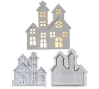 Stampo in silicone, 1 Pair Candle Making Cement Casting Mold, Silicone riutilizzabile Table Centerpieces For Chocolate Wax Fondant Clay Living Room Office School Birthday Wedding
