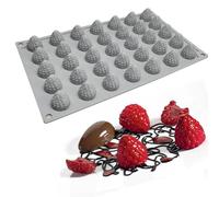 Stampo in silicone 3D a 35 cavità, a forma di mini frutta, realistica, in silicone per uso alimentare, per cioccolato, caramelle, decorazioni per torte, cubetti di ghiaccio, sapone e candele