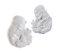 Stampo in silicone 3D a forma di Cristo, per realizzare candele e sapone, ornamento resistente al calore e decorazione religiosa per uso alimentare
