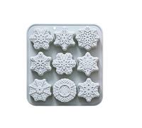 Stampo in silicone 3D a forma di fiocco di neve, per decorare torte, cupcake, caramelle, cioccolato, pasta di gomma, argilla polimerica