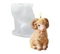 Stampo in silicone 3D a forma di pecora, stampo realistico per cera di agnello, per sapone, resina, artigianato, argilla, fai da te, amanti, familiari, , feste