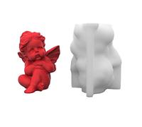 Stampo in silicone 3D a forma di piccolo angelo, stampo per cerotti profumati per sapone, antiaderente, in resina epossidica, unico per principianti