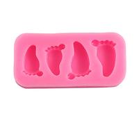Stampo in silicone 3D a forma di piedi di bambino, decorazione per torte, decorazione fai da te, pasta da forno budino e cioccolato