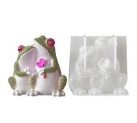 Stampo in silicone 3D a forma di rana, resina per gesso per candele, argilla e sapone, design creativo, kit fai da te, con categoria di artigianato fai da te, multi funzione materiale, stampo a forma