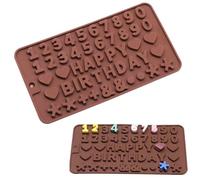Stampo in silicone 3D con numeri a forma di lettera di cioccolato, A-Z & 0-9, alfabeto, per dolci, cioccolato, formine 3D, numero fondente, per decorazioni per torte, anniversario, compleanno dei