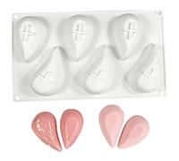 Stampo in silicone 3D per mousse e torte, a forma di cuore, a forma di cuore, per gelato, cioccolato, pasticceria, dessert, mousse, gelatina