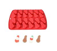Stampo in silicone a 24 cavità per realizzare cioccolatini, caramelle, saponi fatti a mano, stivali di Natale, Babbo Natale, pupazzo di neve, in silicone, resistente alle alte temperature