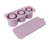 Stampo in silicone a camera d'aria a forma di cilindro con coperchio per tumbler, viola