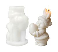 Stampo in Silicone a Coniglio | Figure 3D in Silicone per Sapone e Decorazione Casa,Simpatico Stampo Pasquale per Coniglietto,Per Decorazione Ufficio, Scrivania,