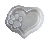 Stampo in silicone a forma di, a forma di di cuore, per fai da te, in resina, per amanti degli animali domestici, artigianato e ricordi