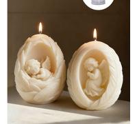 Stampo in silicone a forma di ali d'angelo e uovo, che simula l'utero, stampo creativo fai-da-te per candele, gesso, resina. Progettato per feste di rivelazione del sesso del bambino, baby shower, fes