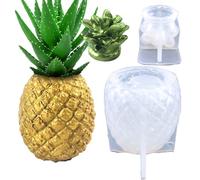 Stampo in silicone a forma di ananas, con coperchio, grande | Stampo in silicone per gioielli fai da te, contenitori portaoggetti, portacandele, contenitori per caramelle