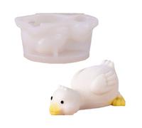 Stampo in silicone a forma di anatra sdraiata, resistente alle alte temperature, per dolci, mousse e appassionati di fai da te