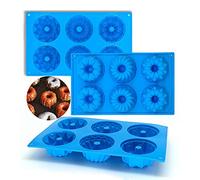 Stampo in silicone a forma di anello, 6 pezzi, antiaderente, per torte, in silicone, resistente al calore, per bagels Mousse Jello Brownie