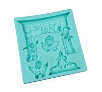 Stampo in silicone a forma di angelo, per fondente, cioccolato, gelatina, decorazione per torte, forni