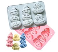 Stampo in silicone a forma di , antiaderente, riutilizzabili per cioccolatini, caramelle, 21,6 x 14,5 x 2,6 cm, 2 pezzi per autunno e dessert di Halloween come cupcake, muffin, fondenti e