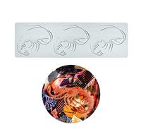 Stampo in silicone a forma di aragosta a forma di pizzo per cioccolatini, caramelle, caramelle a lisca di pesce, decorazione per alimenti, pasti, fondente, argilla polimerica (A_30,4 x 9,3 x 0,3 cm)