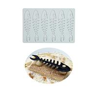 Stampo in silicone a forma di aragosta a forma di pizzo per cioccolatini, caramelle, caramelle a lisca di pesce, decorazione per alimenti, pasti, fondente, argilla polimerica (B_16,3 x 11,1 x 0,3 cm)