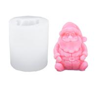 Stampo in silicone a forma di Babbo Natale, per realizzare sapone, gesso, decorazioni natalizie, cioccolatini