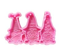 Stampo in silicone a forma di Babbo Natale, piccolo nano in resina epossidica, per realizzare collane e gioielli, portachiavi