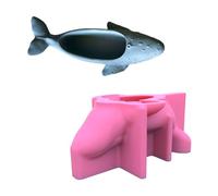 Stampo in silicone a forma di balena per portacandele, portacandele, cemento, candelieri, gitano, fioriera, strumento per celebrazioni festive