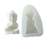 Stampo in silicone a forma di Buddha, in gesso e resina epossidica, per creare saponette a forma di Buddha, decorazione artigianale per la casa