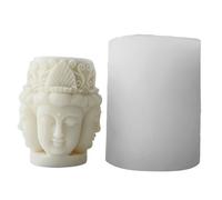Stampo in silicone a forma di Buddha, scultura in resina, gesso e sapone, ornamento in resina epossidica, decorazione spirituale artigianale per la casa