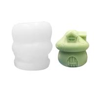 Stampo in silicone a forma di casa dei funghi, stampo in silicone per candele in resina, facile rilascio, decorazione per la casa, stampi artigianali per vacanze