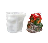 Stampo in silicone a forma di casa di Natale per festival profumato fatto a mano decorazione della casa vacanza che fa la decorazione