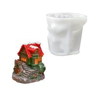 Stampo in silicone a forma di casa di Natale per festival profumato fatto a mano decorazione per la casa vacanza che fa