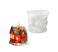 Stampo in silicone a forma di casa di Natale per festival profumato fatto a mano decorazione per la casa vacanza che fa