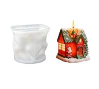 Stampo in silicone a forma di casa di Natale per festival profumato fatto a mano decorazione per la casa vacanza che fa
