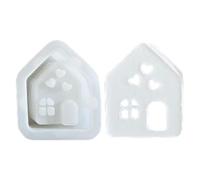 Stampo in silicone a forma di casa, stampi in silicone per artigianato, stampo per candele a forma di casa, piccoli stampi in silicone, stampi per sapone antiaderente riutilizzabili in gesso, stampi