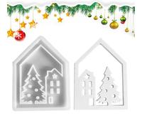 Stampo in silicone a forma di casa, stampo in resina epossidica con colla a goccia di , decorazione da tavola, artigianali per realizzare ornamenti per la casa, per cemento