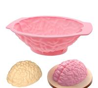 Stampo in silicone a forma di cervello, stampo realistico per torta di cervello umano, per Halloween, caramelle, cioccolato, gelatina o budino