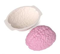 Stampo in silicone a forma di cervello umano, stampo 3D per torta di organo in silicone per strumento di cottura, stampo per torta di Halloween, stampo per organi addensati per Halloween, fondente