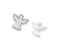 Stampo in silicone a forma di cherubini con cuore e stella, ornamento in silicone per resina epossidica, realizzato a mano, angelo con cuore e stella, in silicone