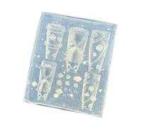 Stampo in silicone a forma di clessidra con rose, riutilizzabile, per nail art e artigianato artistico, clessidra, rosa, intaglio in silicone